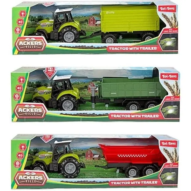 10 Cm Metal Tractor Trailer For Kids 1