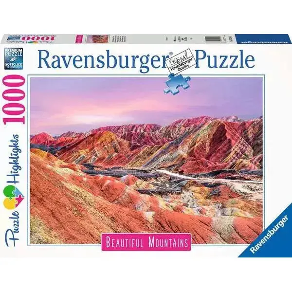 1000-Piece Rainbow Mountains Puzzle – China Landscape 1