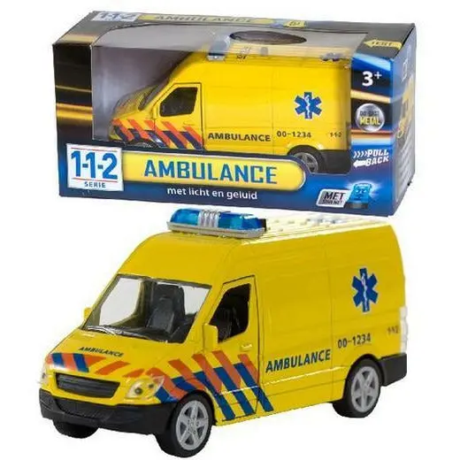 1:43 Scale Emergency Ambulance With Light And Sound Effects 1