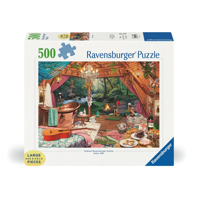 500-Piece Jigsaw Puzzle: Cozy Glamping Scene 1