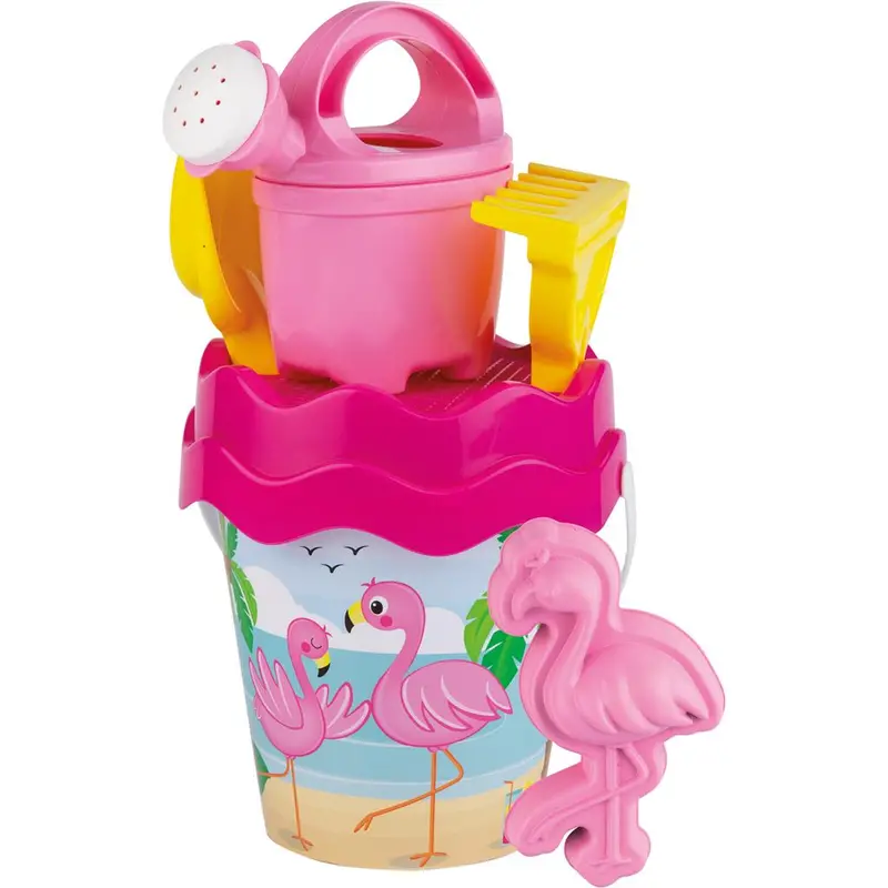 6-Piece Flamingo-Themed Sand Play Bucket Set 1