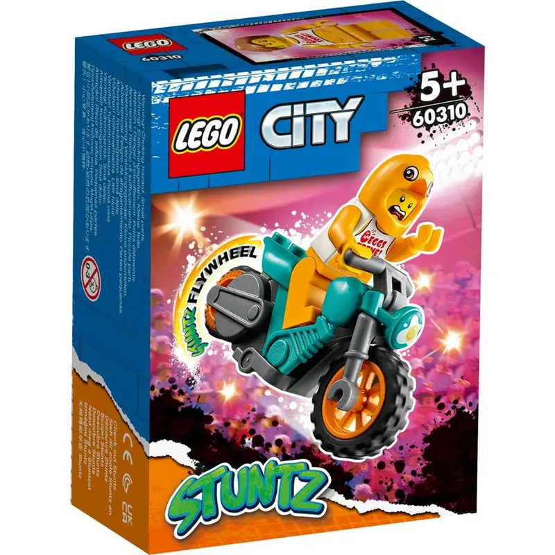 60310 Chicken-Themed Stunt Motorcycle Toy 1