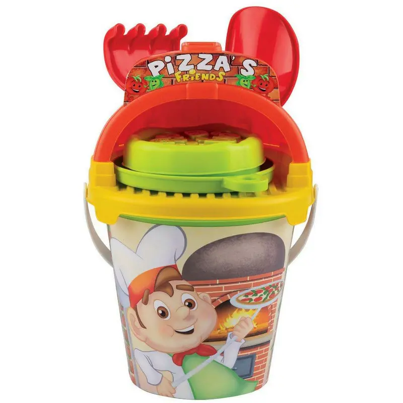 7-Piece Pizza-Themed Bucket Set 1