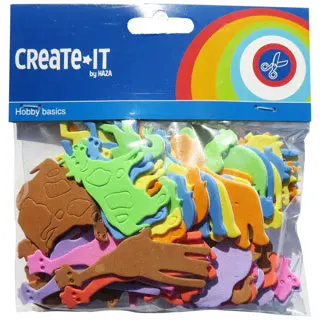Assorted Animal-Shaped Foam Pieces – 64-Piece Craft Set 1