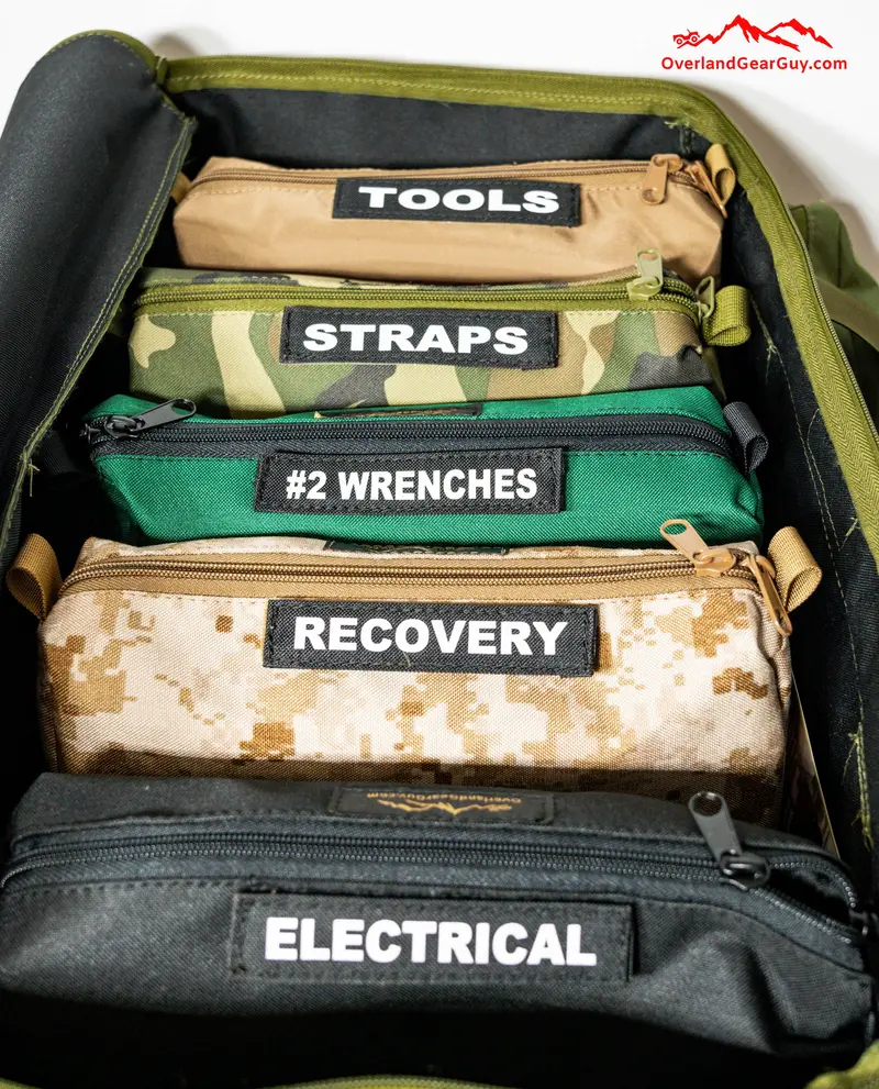 Complete Overland Tool Organization Bag Set 1