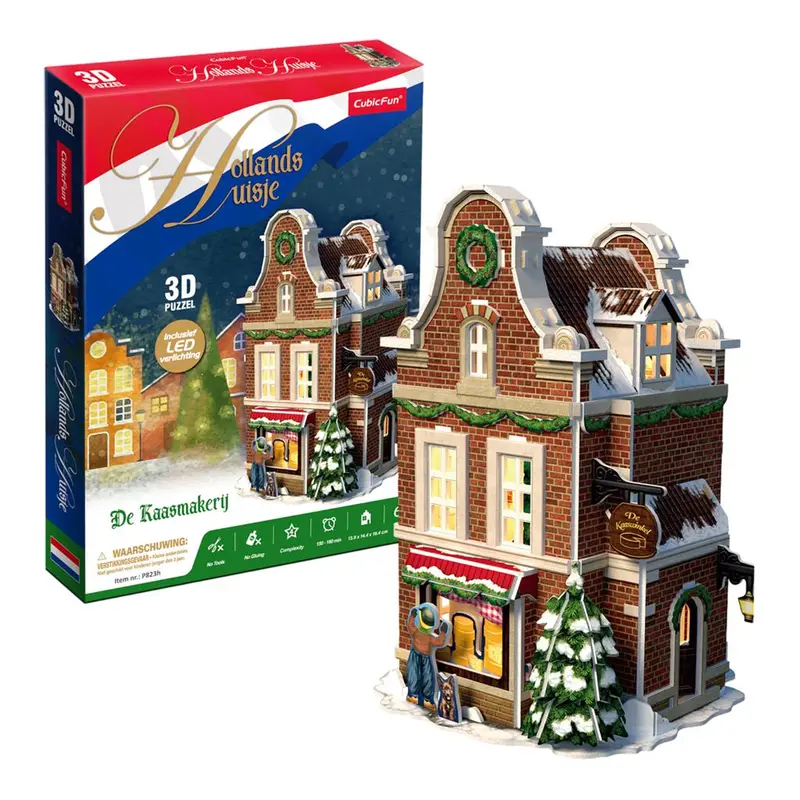 Cubicfun 3D Led Puzzle – Dutch Cheese Shop Scene 1