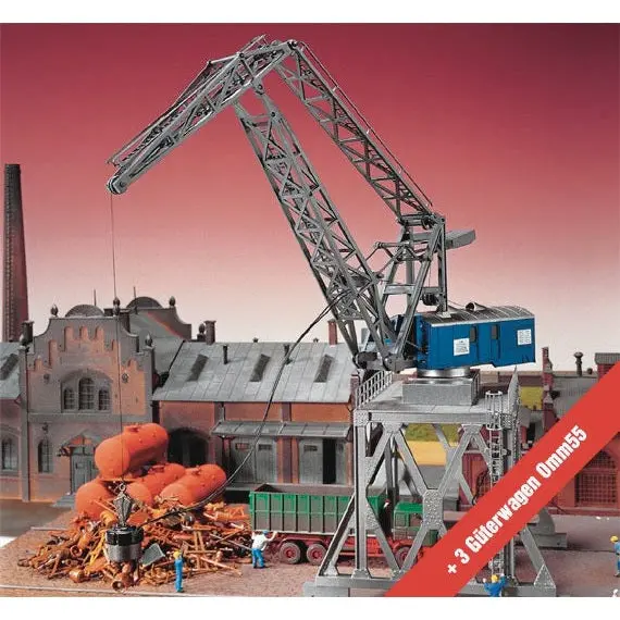 Digital Portal Crane Set With Three Freight Wagons 1