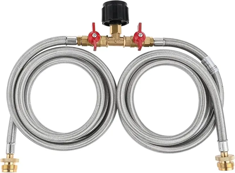 Dual-Outlet Propane Y-Splitter Hose Adapter 1