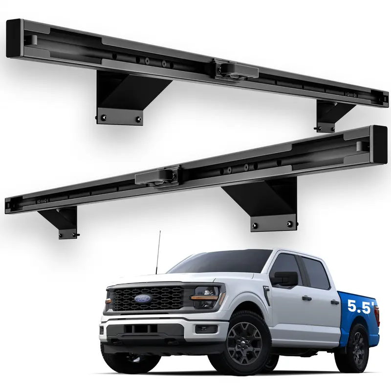 Ford F-150 & Raptor Integral Rails With Tie-Down Cleats — 5.5-Foot Bed Only (2015+) 1