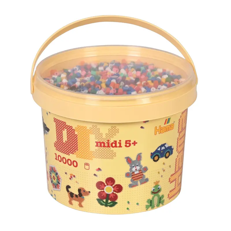 Hama 10,000-Piece Bead Set In Bucket – Assorted Colors 1