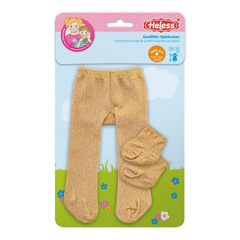 Heless Gold-Colored Doll Panty With Matching Socks 1
