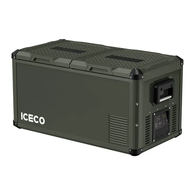 Iceco Vl75Prod Olive 75L Heavy-Duty 12V Dual-Zone Fridge-Freezer 1