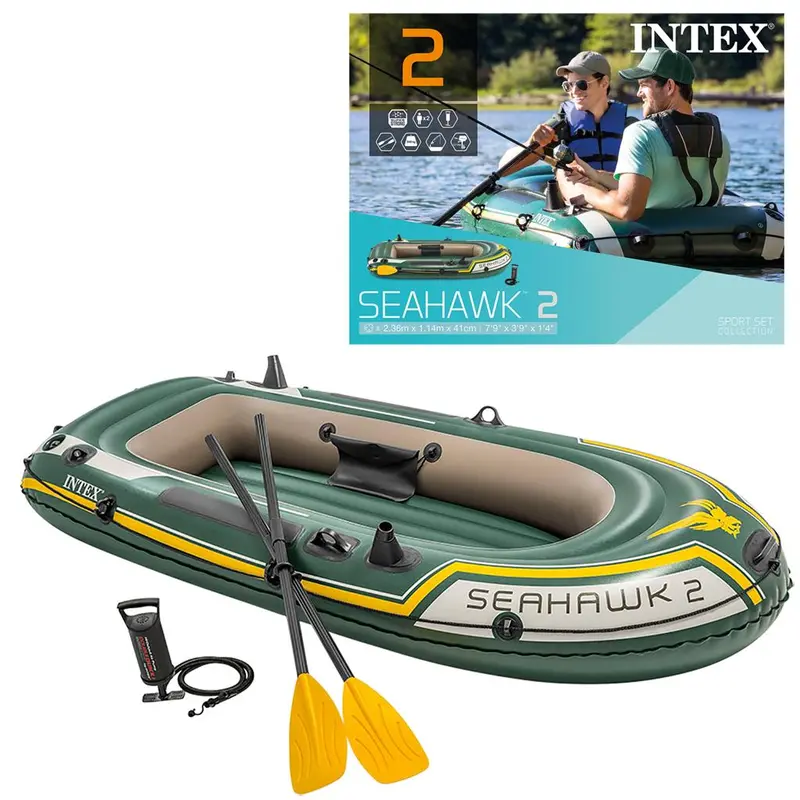 Intex Seahawk 2-Person Inflatable Kayak Set 1