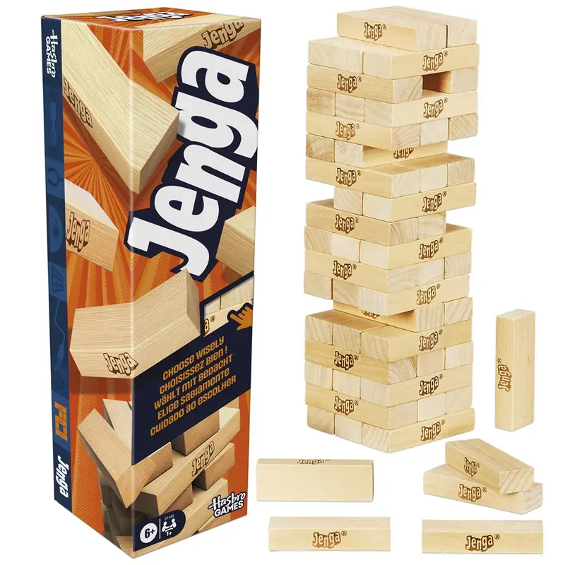 Jenga Classic Wooden Block Game – Refreshed Edition 1