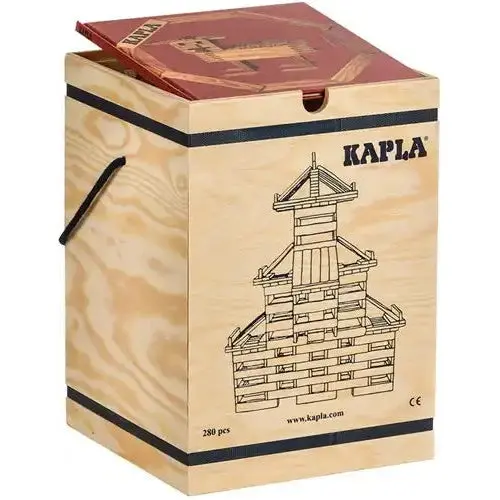 Kapla 280 Wooden Planks Set With Red Instruction Book – Creative Building Kit For Kids 1