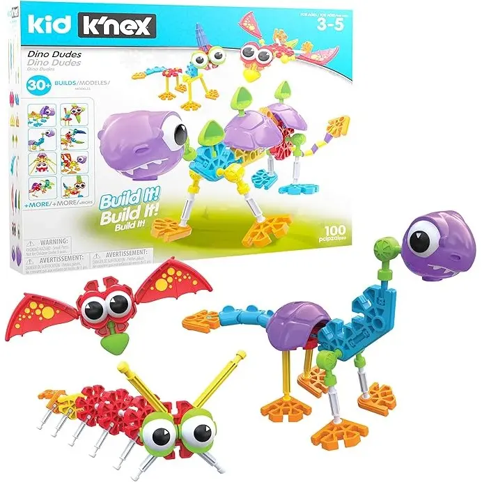 Kid K'Nex Dino Dudes – Build-Your-Own Prehistoric Figure Set 1