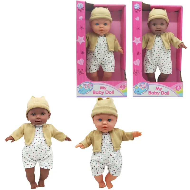 Mother Love Babypop Soft Doll – 41 Cm, Dark Skin Tone 1