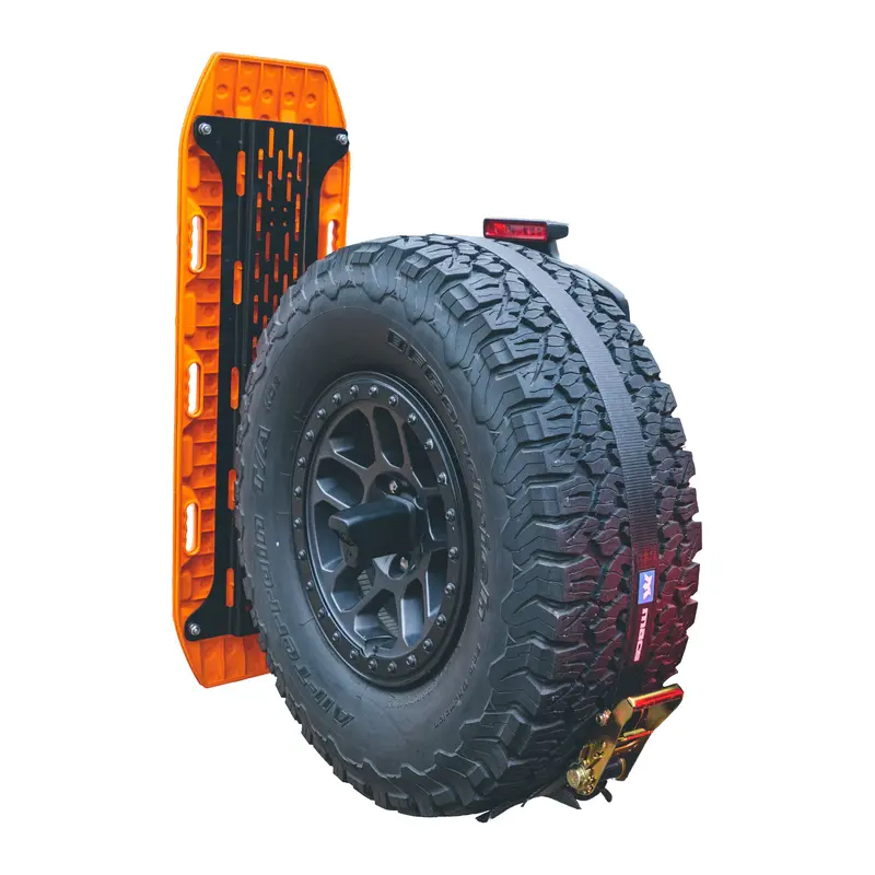 Overland Kitted Spare Tire Mount For Maxtrax Recovery Tools 1