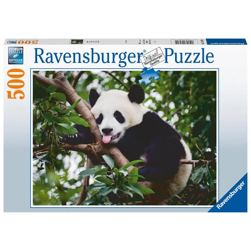 Panda-Themed Jigsaw Puzzle – 500-Piece Nature Illustration 1