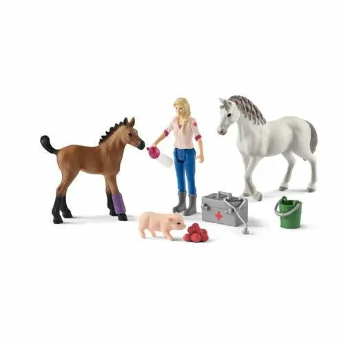 Schleich 42486 Veterinarian Playset With Foal Figure 1