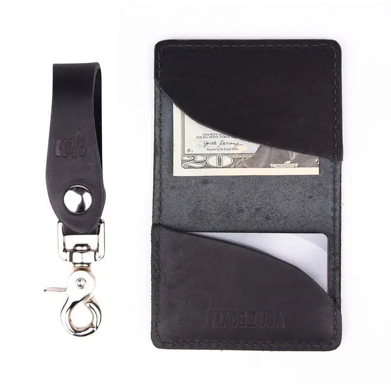 Slimline Wallet With Integrated Key Hanger 1
