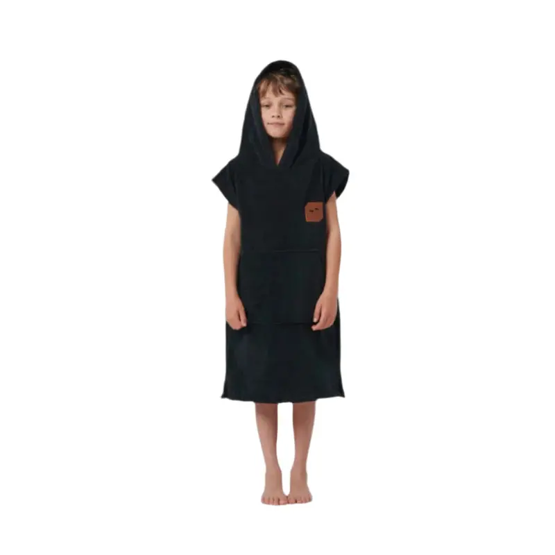 Slowtide Kids’ Black Changing Poncho 1