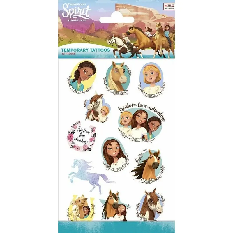 Spirit Horse-Themed Temporary Tattoo Sheet – Safe & Easy-Apply Decals 1