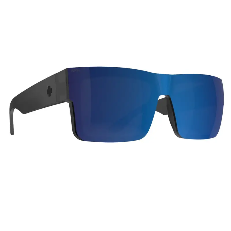 Spy Cyrus Switch Sunglasses – Translucent Gunmetal Frame With Happy Gray & Green-Blue Mirror Lenses 1