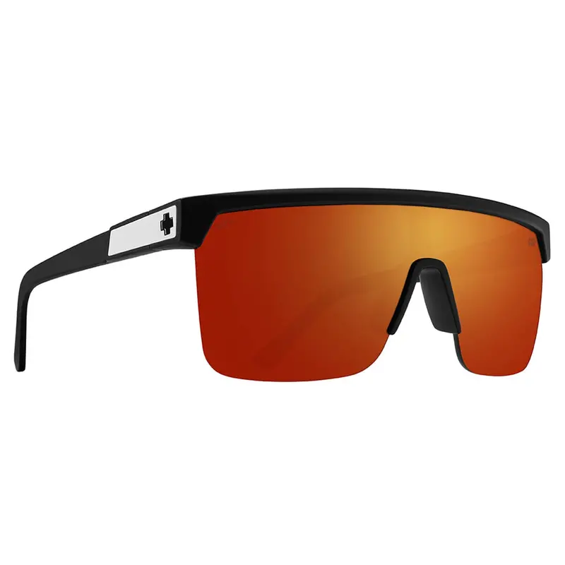 Spy Flynn 50/50 Sunglasses – Matte Black Frame With Happy Boost Bronze Orange Mirror Polarized Lenses 1