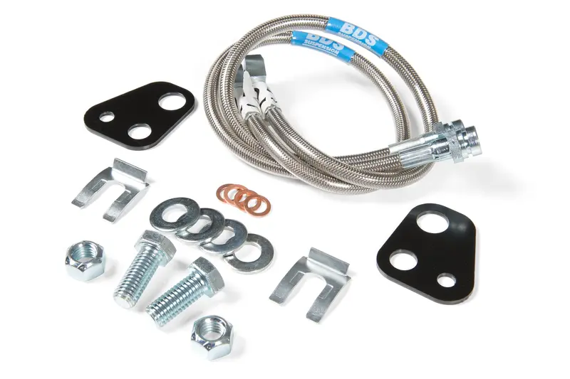 Stainless Steel Front Brake Line Kit – Compatible With 6" Lift On 2006–2017 Dodge Ram 1500 4Wd 1