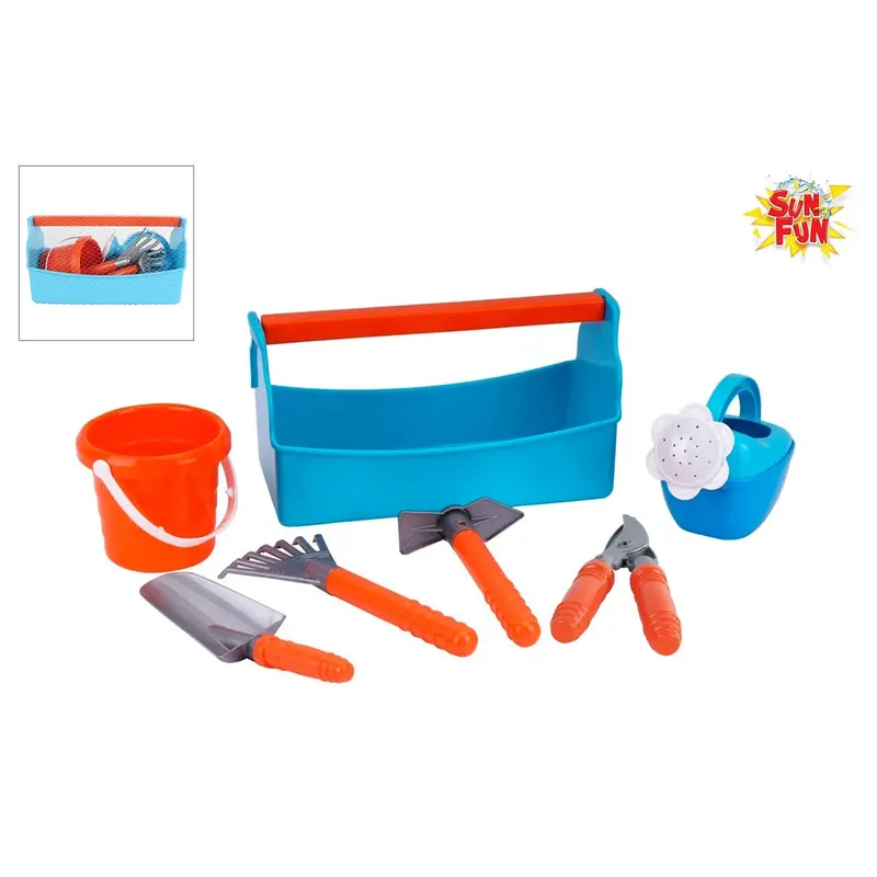 Sun Fun Garden Tool Set For Kids – 7-Piece, Compact Design (30X14X16 Cm) 1