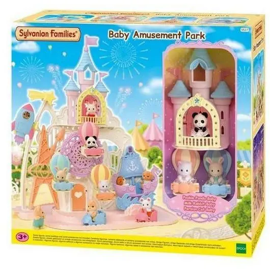 Sylvanian Families Amusement Park Playset – Includes Mini Figures & Rides (Model #5537) 1