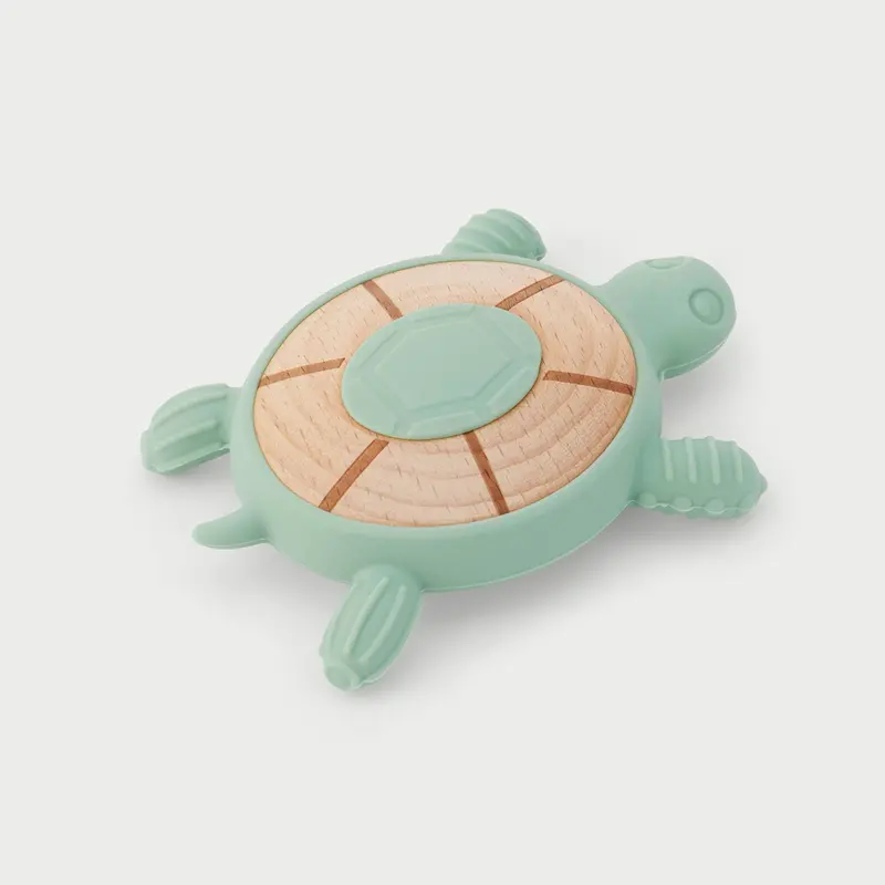 Tickit Silisoft Turtle Teether – Neutral-Colored Sensory Chew Toy 1