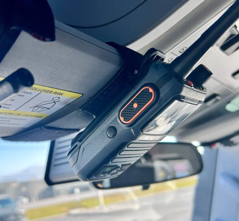 Universal Sun Visor Radio Pouch – Open-Front Design 1