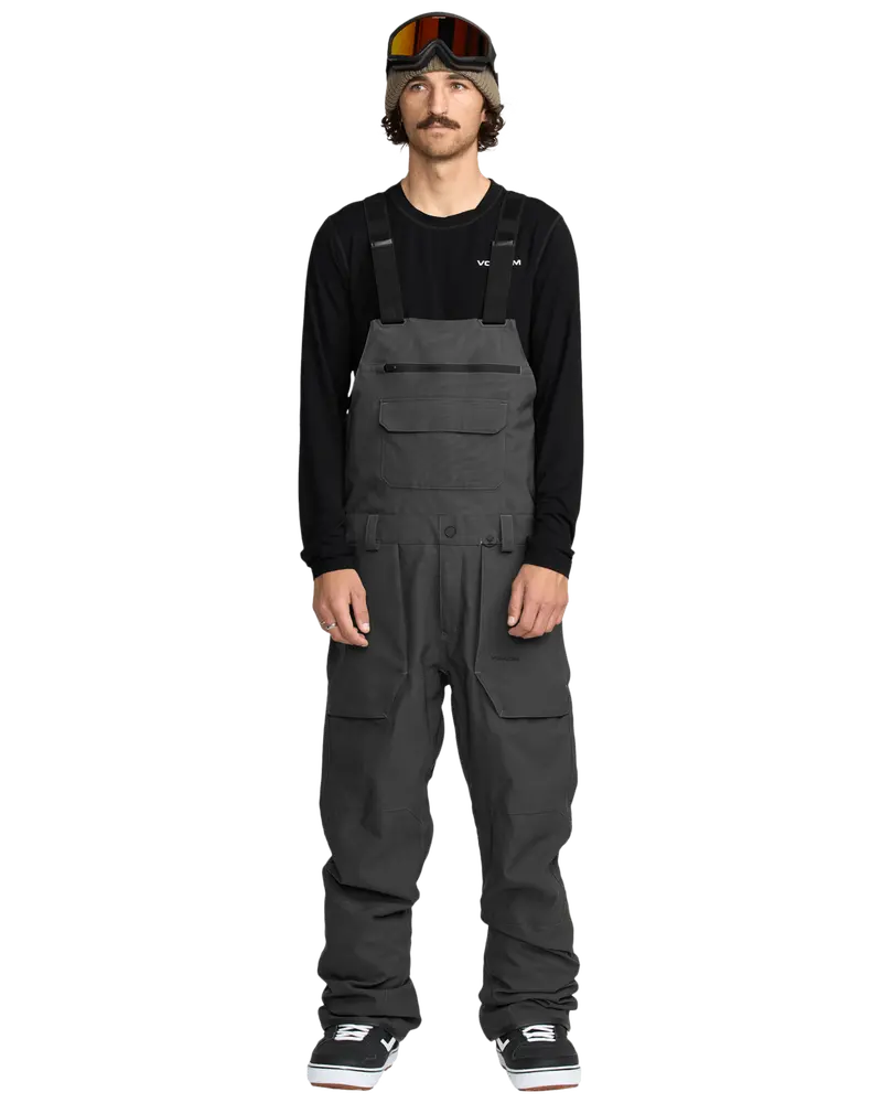 Volcom Roam Bib Pants – Dark Grey 1