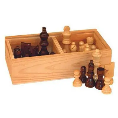 Wooden Chess Set – King 77 Mm, Boxed Ebony & Boxwood Pieces 1